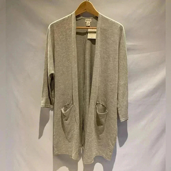 Donni Sandwash Pinstripe Open-Front Cardigan, OSFM, NWT - Picture 1 of 10